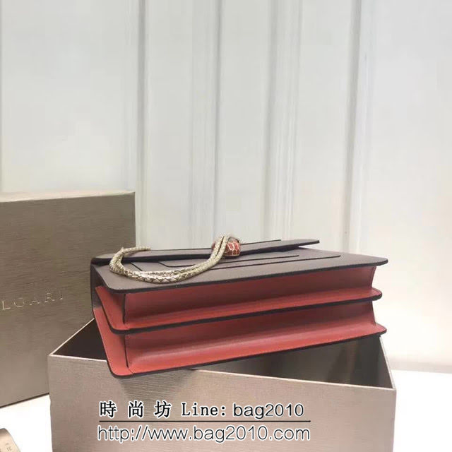 BVLGARI寶格麗 專櫃同步新款 Serpenti雙層琺瑯蛇頭包 鏈條單肩斜挎包 B35362 FYD1333